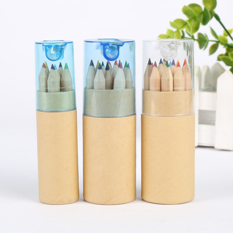 color pencil in box with sharpenner