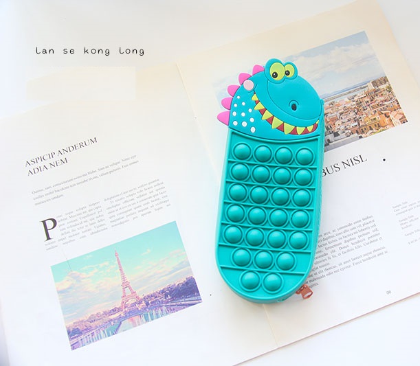 silicone push pop pencil case
