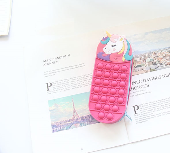 silicone push pop pencil case