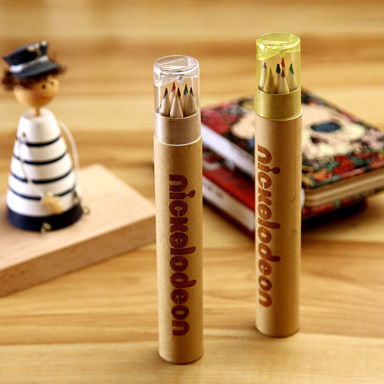 color pencil in box with sharpenner